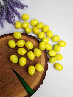 Лимон декоративный (муляж) 2,5см. желтый, 10 штук